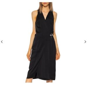 Givenchy Wrap-Over U-Lock Closure Midi Dress